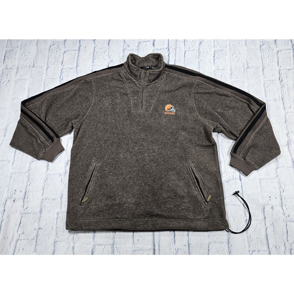 Cleveland Browns MENS XXL Embroidered 1/4 Zip Fleece Lee Sport NFL VINTAGE Y2K - Picture 1 of 10